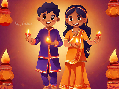 Happy Diwali Poster design art design graphic design illustration poster