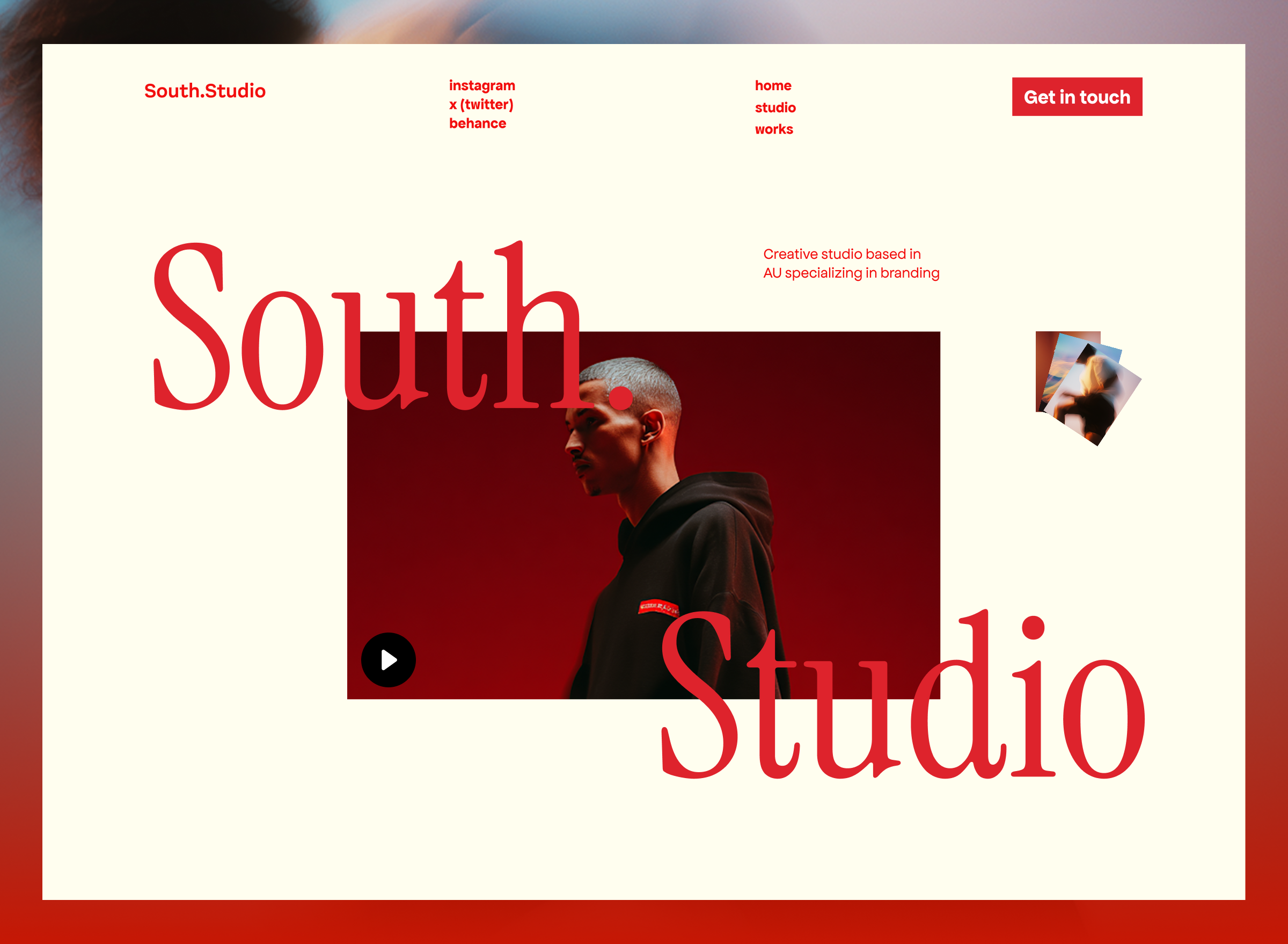 Creative Agency Landing Page agency website bold typography branding agency editorial design hero section landing page minimalist ui user interface web design