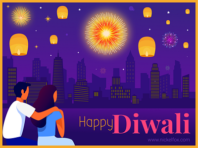 Happy Diwali art branding candle color copule crackers design diwali diyas exploration festival gradients graphic design illustration minimal night ui