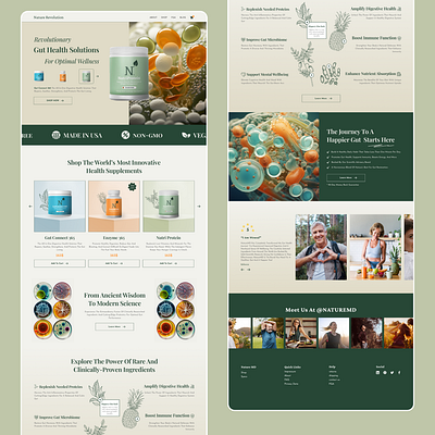 Natural Supplements Website design designer graphic design health nature ui ux web design
