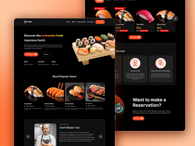 Sushi Landing Page UI/UX Website Design app apps branding design graphic design landing page mobileapp sushidesign ui uidesign uiux uiuxdesign web webdesign website websitedesign