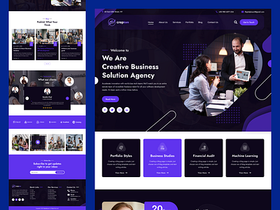 Crepton Agency Landing Page agency branding graphic design ui websdesign