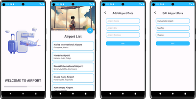 Airport Mobile App UI Design mock up ui ux