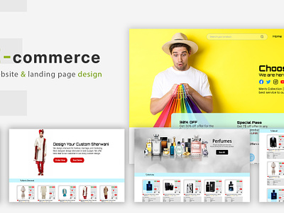 E-commerce website landing page branding design e commerce website graphic design landing page landing page design ui ux web design website design website develop