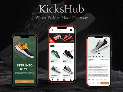 KicksHub (where fashion meets footwear) animation architecture athelete branding design dribbleshot ecommerce footwear fun online shopping shoes shopping shot ui uiux