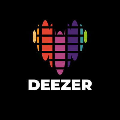 Deezer my vision branding deezer design graphic design illustrator logo music streaming