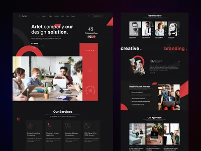 Arlet - Digital Agency Web Design Template agency branding business clean design concept corporations creative design design agency dribbble best shot dribbble trend 2023 graphic design logo marketing minimal motion graphics seo ui web design website