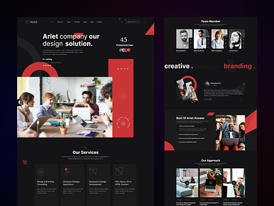 Arlet - Digital Agency Web Design Template agency branding business clean design concept corporations creative design design agency dribbble best shot dribbble trend 2023 graphic design logo marketing minimal motion graphics seo ui web design website