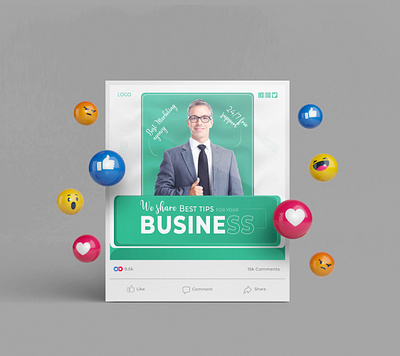Corporate Social Media Post Design Template. ads advertisement banner business corporate corporate post design design graphic designer marketing marketing agency post design social media social media post design square banner template