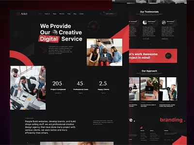 Arlet - Digital Agency Web Design Template agency business clean design concept corporations creative design design agency digital agency dribbble best shot dribbble trend 2023 graphic design logo marketing minimal motion graphics seo ui web design website