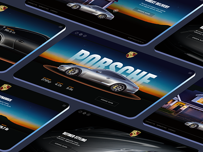 Porsche 911 Carrera Website Design 3d 911 animation automotive car landing page porsche ui web website