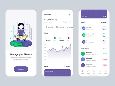 Finance app design banking app finance fintech fintech dashboard goals illustration investment life goals minimal mobile app mobile app design mobile design mobile ui money managment personal finance popular design stock ui ui design