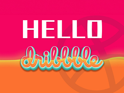 Hello dribbble graphic design