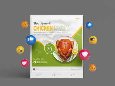 Social Media Food Post Design Template ads advertisement banner design food food banner design food post design graphic designer marketing restaurant restaurant post design social media social media food post design social media post design template vector