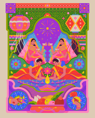Happy Diwali everyone 🪔 art coverdesign design diwali festive goodnotesapp illustration india sajid stickerpack