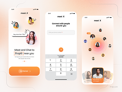 Peolple Connecting: App Concept app appdesign branding chat connecting design logo people ui uidesign uiux