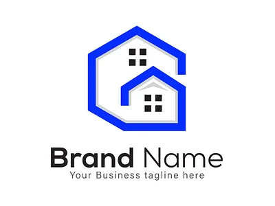 Minimalist home and real estate logo design template property