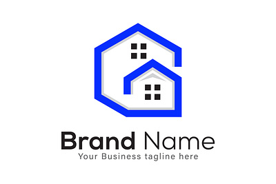 Minimalist home and real estate logo design template property