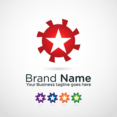 Vector star logo template design logotype