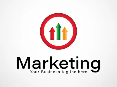 Arrow vector logo design template initial