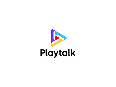 Playtalk Logo brand identity branding colorful logo graphic design logo designer modern logo play logo