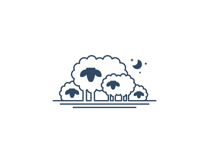 HERD contemporary herd icon line art logo minimal minimalistic sheep
