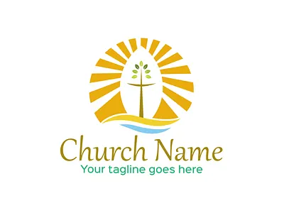 Vector church Christian logo design identity