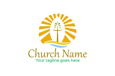 Vector church Christian logo design identity