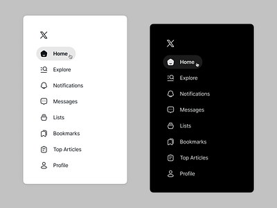 𝕏 Sidebar | Hugeicons Pro clean dark theme figma free icon hugeicons pro icon pack icon set iconography icons illustration light line icon menu minimal nav nav bar navigation side nav sidebar