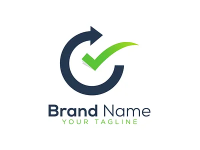 Vector arrow check mark logo design arrow