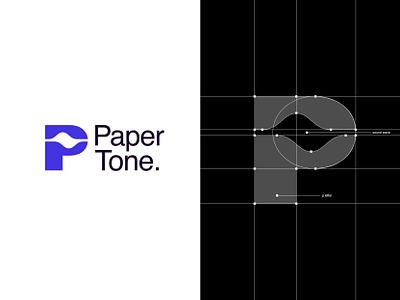 Paper tone_music logo app icon branding combination logo grid lettermark logo design logomeaning music music brand p letter presentation sound soundcloud typography visual identity wave