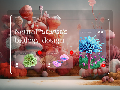 Neural biology design biology design futuristic graphic design landig page landing minimalism neural ui минимализм