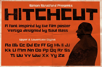 Hitchcut Display Font bold font hitchcut display font retro font vintage font