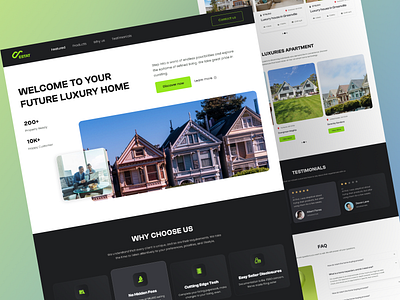 Real Estate Landing Page agent architecture luxuryhomes building card ui clean house landing clean landing page luxuryhome property real estate agency real estate web residance website responsive smarthome ui web ui web ui web website website design