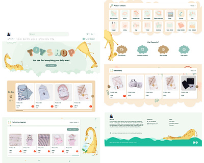 Toy shope design animation baby design branding cute graphic design motion graphics onlineshop toyshop ui web design