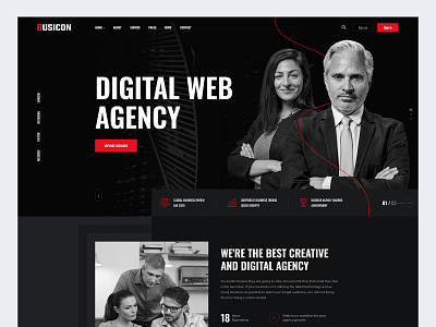 Digital Agency agency agency web site branding design digital agency landing page product design studio ui ux web landing page