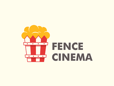 fence cinema brand branding cinema design fence film graphic design logo popcorn symbol