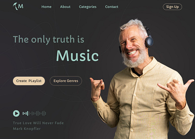 True Music - Music Website UI concept design ui ux web design