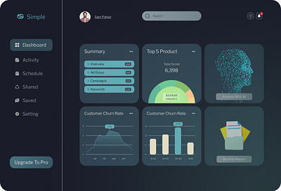 Simple - Dashboard UI concept design ui ux web design