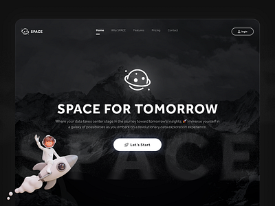 SPACE 🚀 Dashboard 3d animation branding clean design flat graphic design illustration logo motion graphics ui ux web