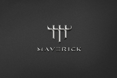 Maverick brand branding bull clean creative design identity logo logodesign logodesigner logomaker logotype m letter maverick minimal minimalist modern professional simple unique