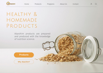 Abarzhim - Healthy Food Website UI concept design ui ux web design