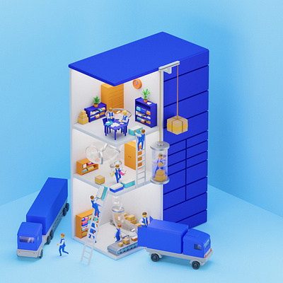 Post office 3D 3d 3d icon 3d illustration blender branding design graphic design il illustration mascot
