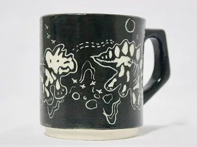 Dino Mug! ceramics design dinosaur glaze schoolbased