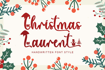 Christmas Laurent beautiful branding christmas design font font design gift graphic design handwritten illustration invitations logo ornament santa script ui valentine winter