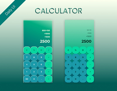 Calculator - Daily UI app app design calculator challenge daily ui dailyui mobile design screen ui uiux user interface
