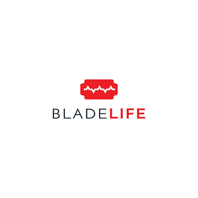 Blade Life blaze bold clever edge heart masculine minimal minimalistic pulse razor simple strong