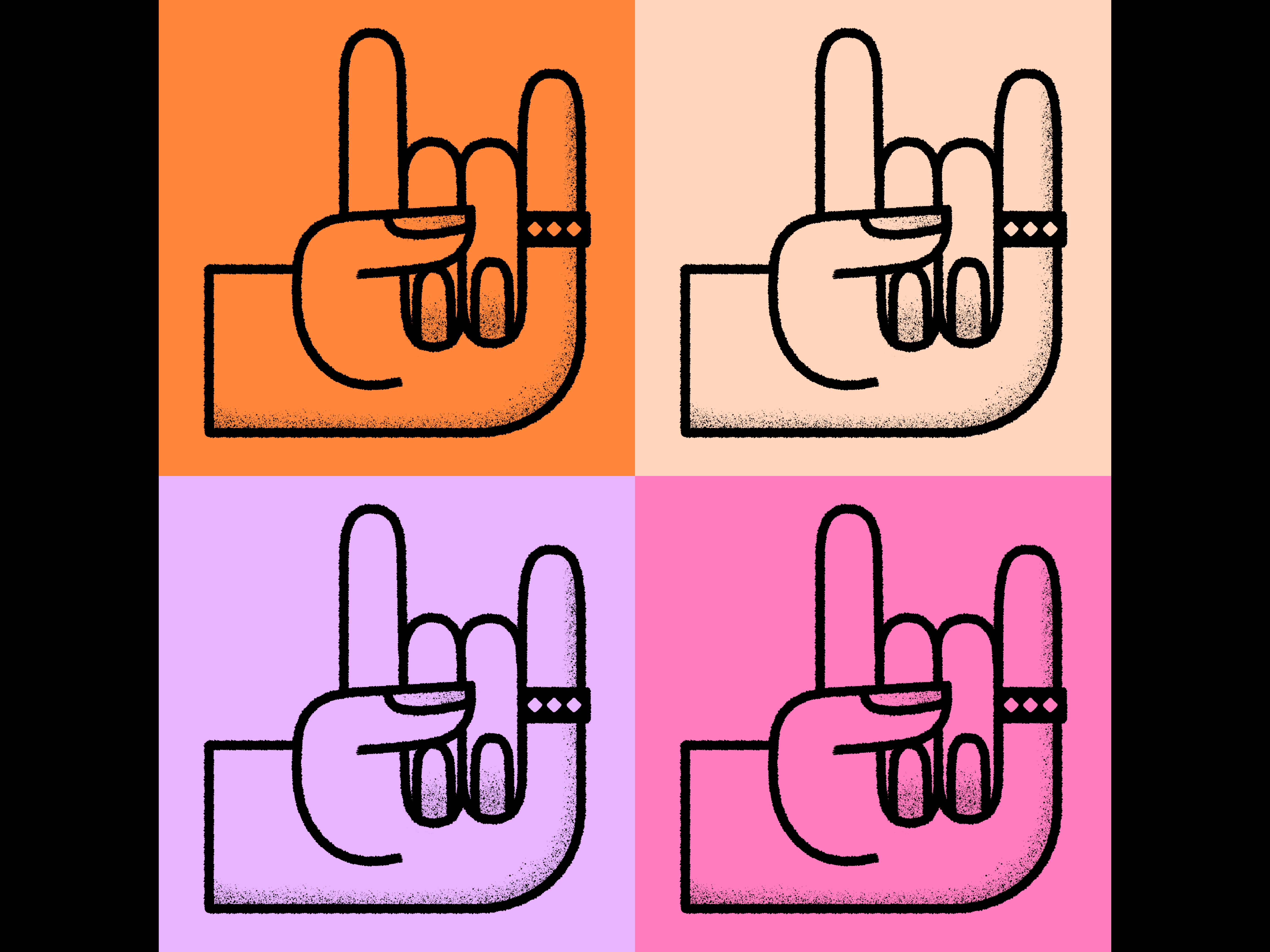 You Rock app creative design flat flat illustration geometry hand icon illustration ink minimal procreate rock simple texture thumbnail vector vintage web