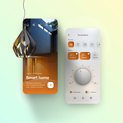 // 📱 SMART HOME 📱 // App Design Concept concept design digital home interface mobile skeumorphism smart ui ux