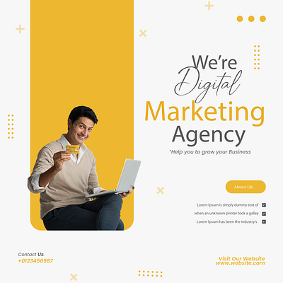 Social media poster design for marketing agency.. branding graphic design logo